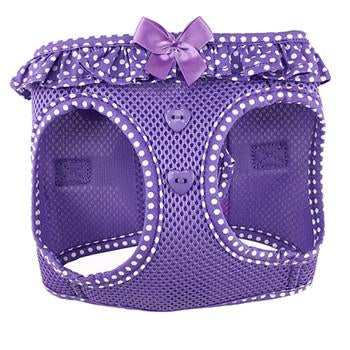 American River Choke Free Dog Harness Polka Dot Collection - Paisley Purple Polka Dot
