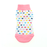 Non-Skid Dog Socks - Pink and White Hearts