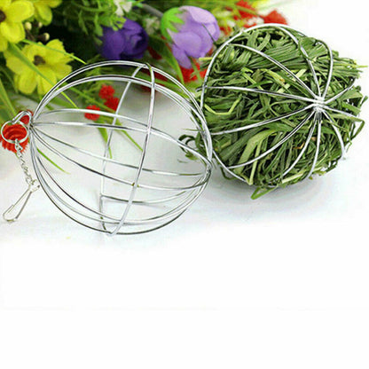 Stainless Steel Round Sphere Feed Dispense Exercise Hanging Hay Ball